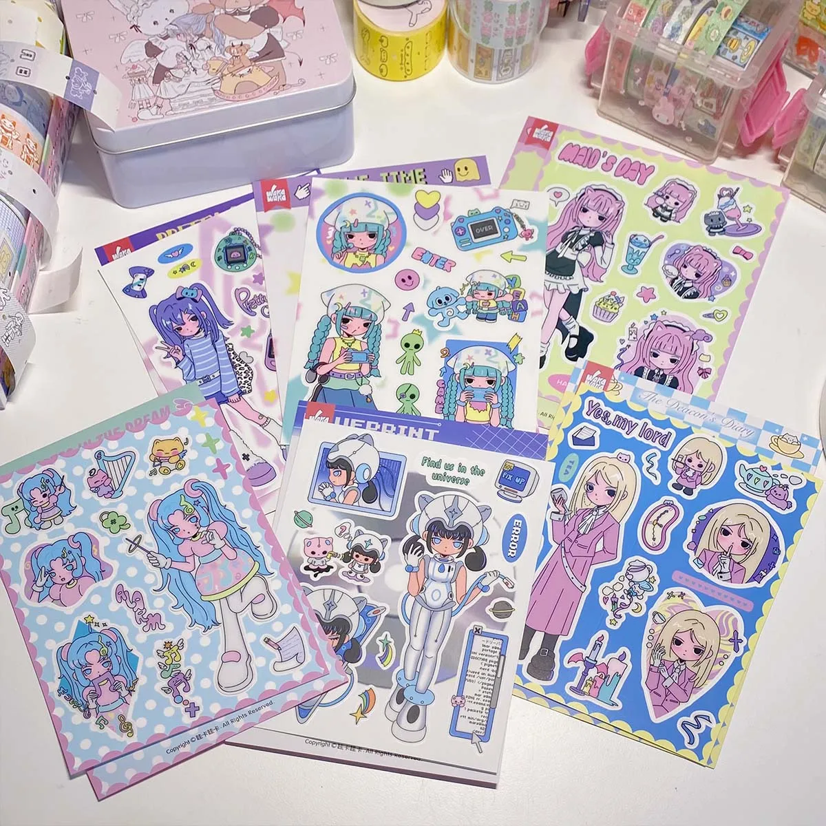 WAKAWAKA Stickers Game Time Character Scrapbooking Stickers Diy Phone Luggage Motorcycle Laptop Suitcase Decal Sticker