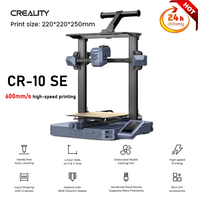 

Creality CR-10 SE DIY 3D Printer 600mm/s High-speed Printing High Precision Rail Printer Linear Rails at X & Y-Axis Hotend