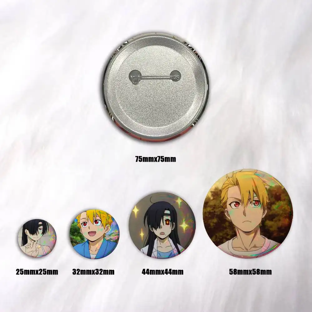 New Anime Daemons Of The Shadow Realm Badge Tinplate Meme Round Brooch For Hat Bag Creative Lapel Jewelry Accessories Gifts
