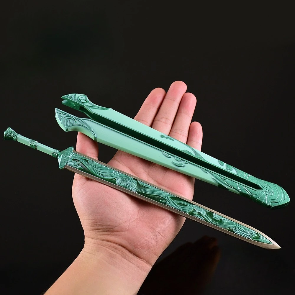 30 سنتيمتر السيوف لعبة الخالد الطرفية السماء الزرقاء السيف الأسلحة نموذج مع غمد المعادن الحرفية عرض قطعة حلية لعبة هدية #2