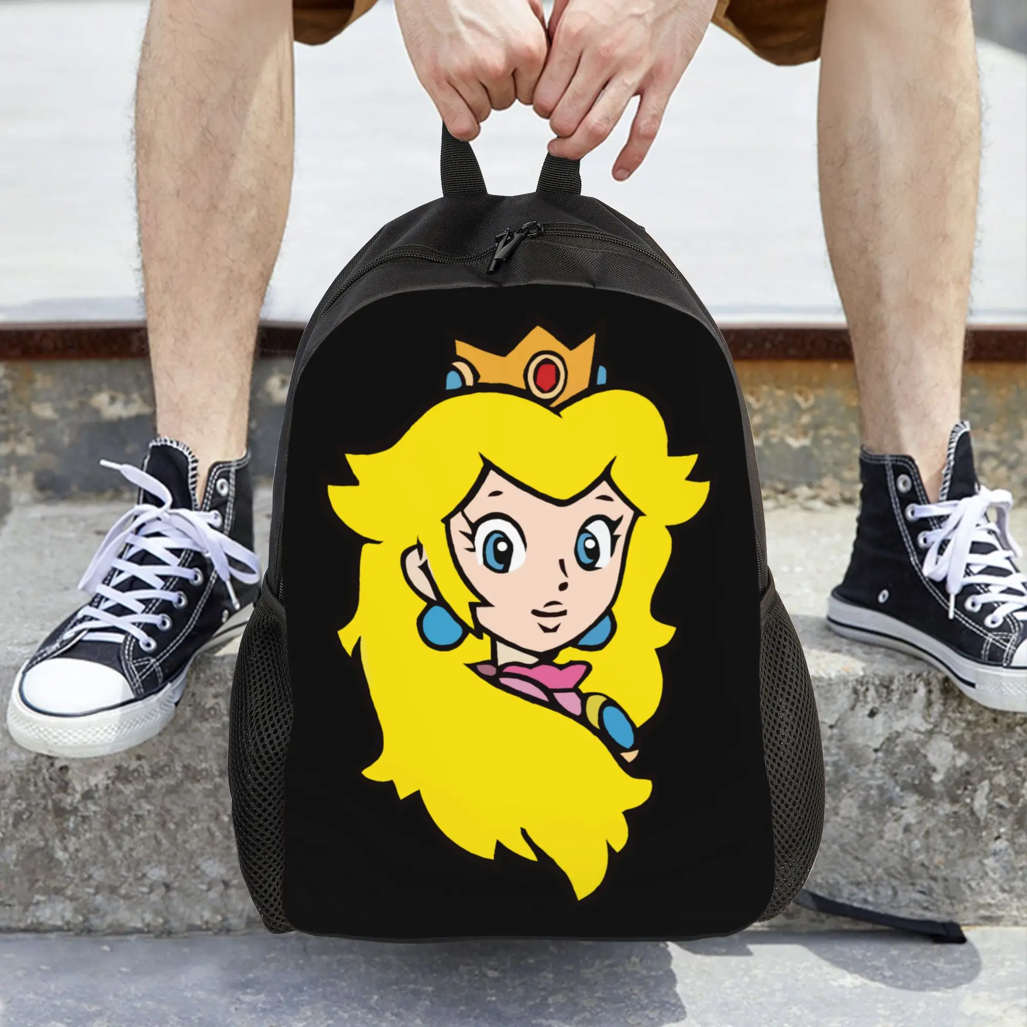 

Super Marios Princess Peach Women Backpack Fashion Children School Bag Computer Backpack Teenage Travel Rucksack
