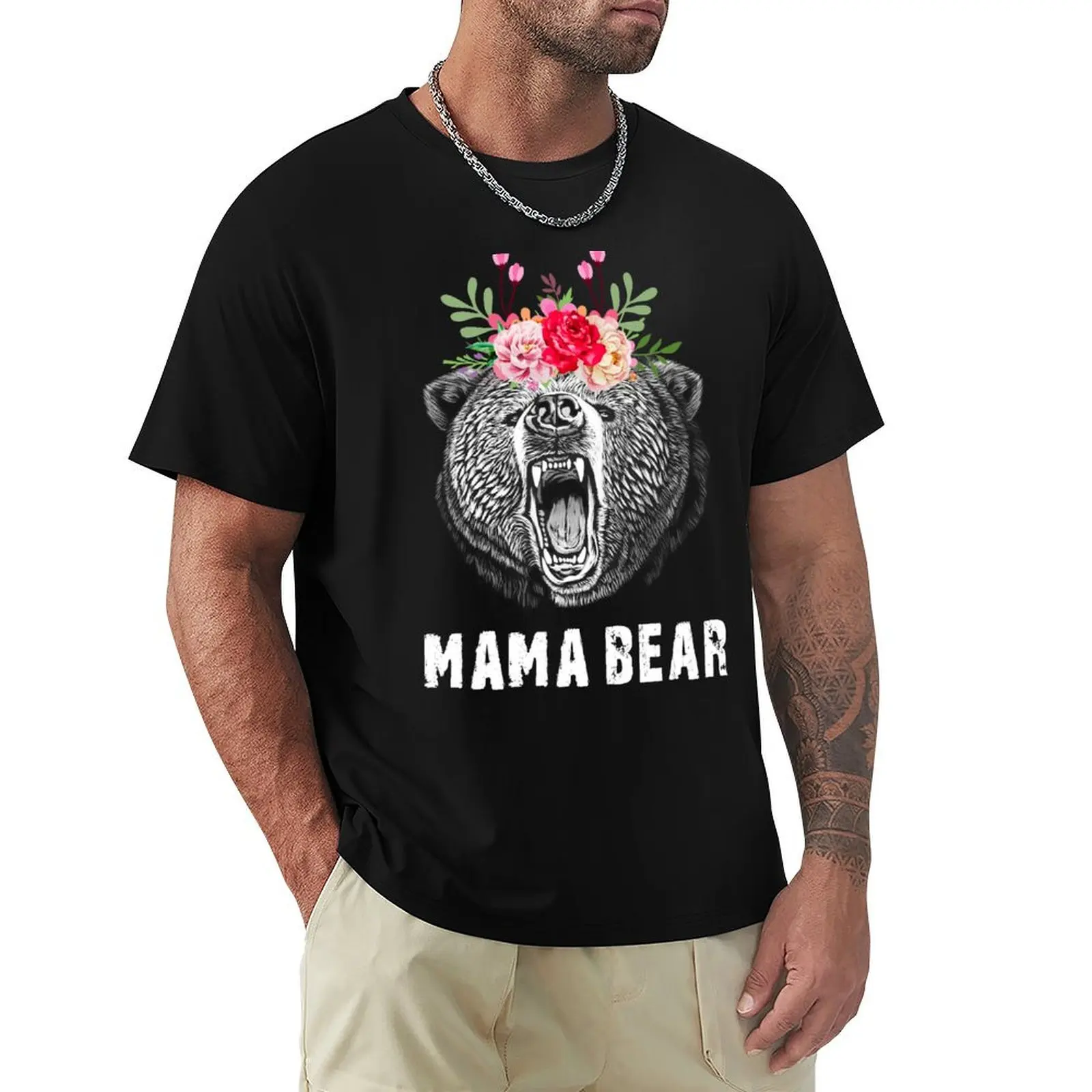 

Mama bear T-Shirt essential t shirt Aesthetic clothing plain white t shirts men