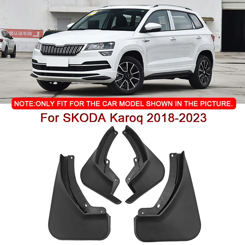 

For SKODA Karoq 2018-2022 2023 Car Styling ABS Car Mud Flaps Splash Guard Mudguards MudFlaps Front Rear Fender Auto Accessories