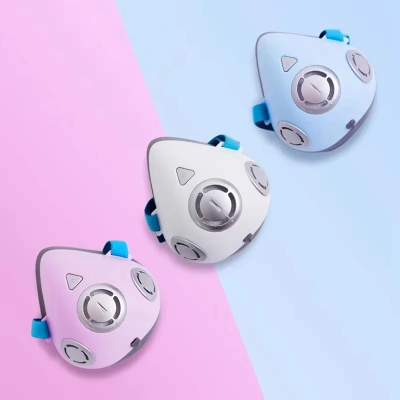 ABKO-Smart Аккумуляторная маска с дыхательным клапаном, электрическая маска против формальдегида, портативный очиститель воздуха