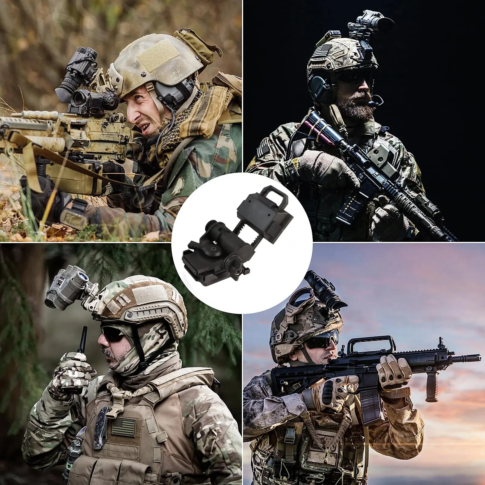 BOOIU L4G24 Tactical Helmet NVG Holder Bracket For PVS15/18 GPNVG18 Night Vision Goggles Holder Bracket Mount Helmet Accessories