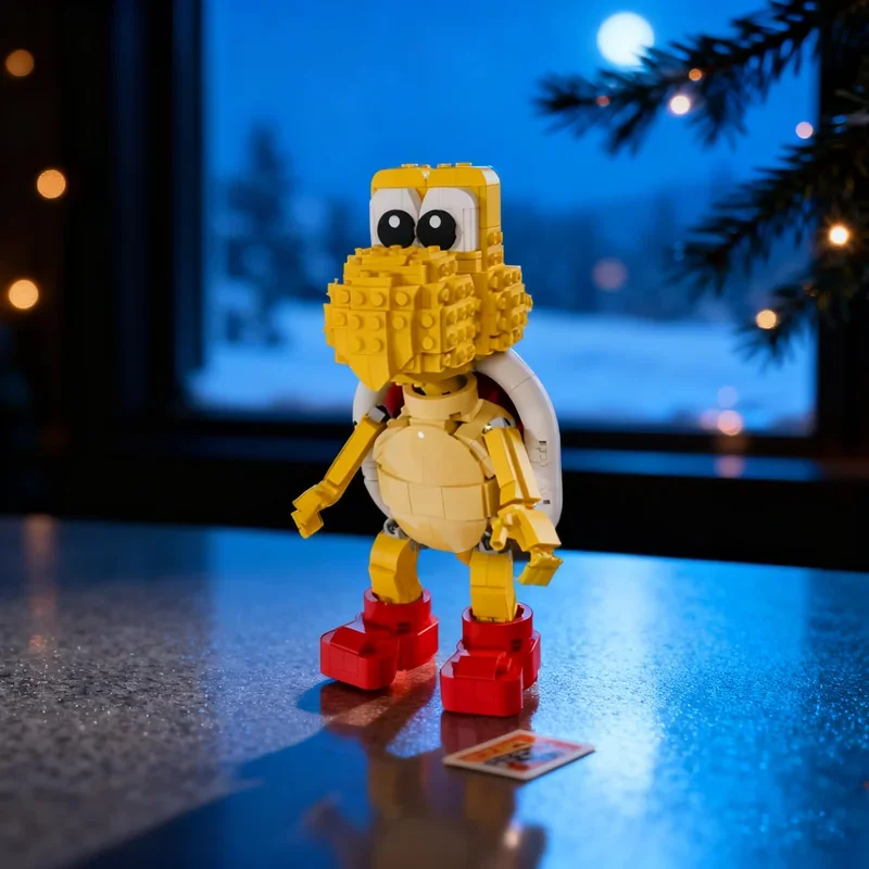 

599pcs MOC Koopa Troopa Spiny Shell MOD Mariose Model Building blocks DIY Christmas gifts creative idea Brick Kids toys Birthday
