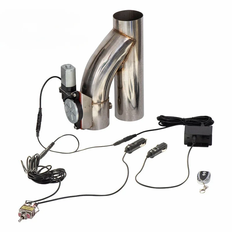 

Modified Y-shaped car manual remote control two-in-one stainless steel single-blade sound wave chimney exhaust pipe