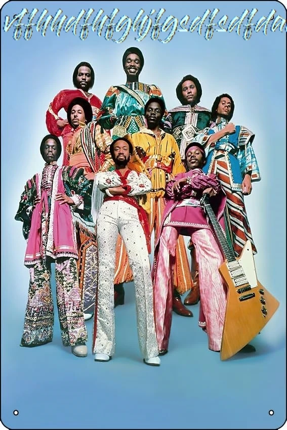 Bruce Talamon Earth Wind And Fire 1970 Poster Metal Tin Sign 12 X 8 Inch Funny Man Cave Home Office Bar Decor sign