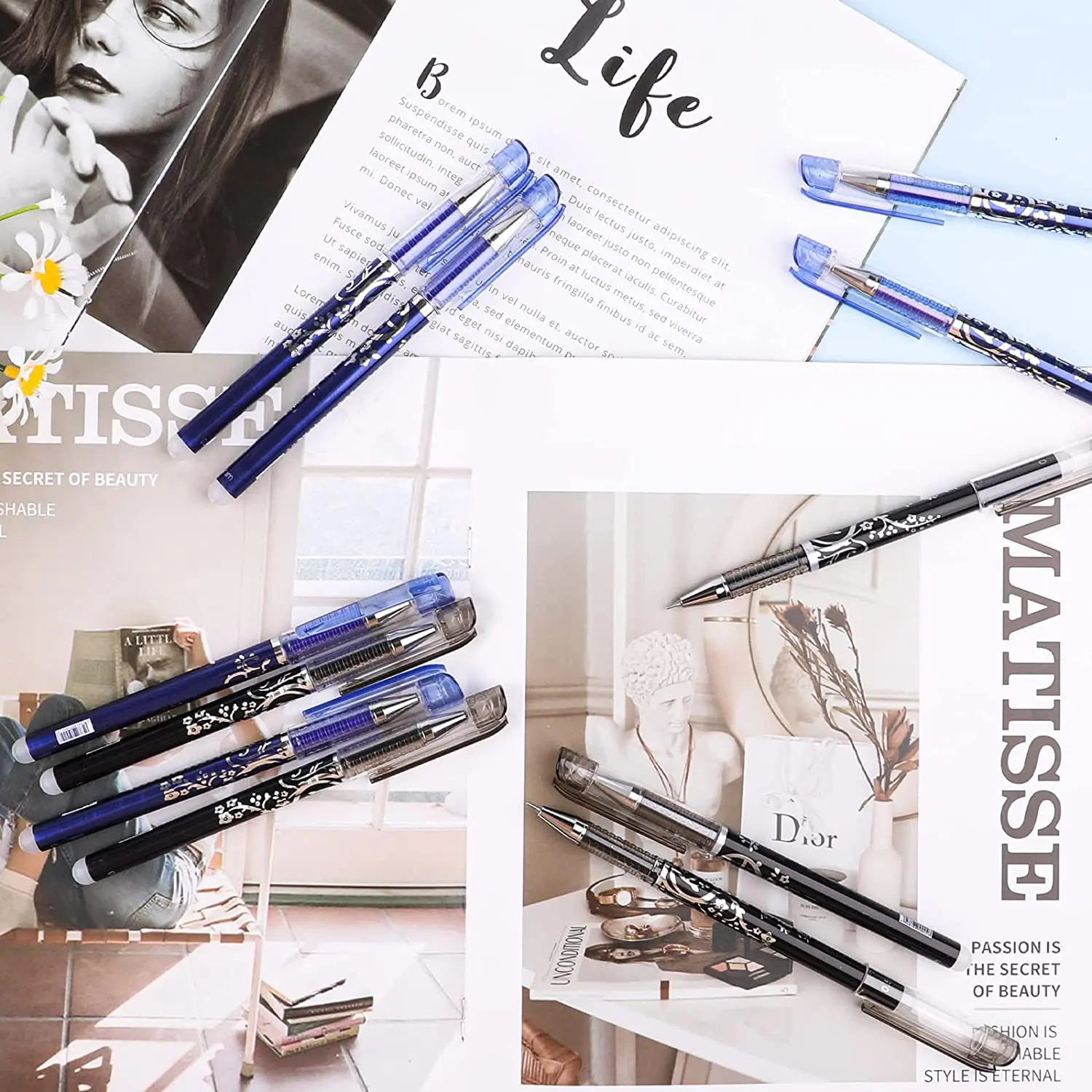 48 шт./набор, стираемые гелевые ручки 0,5 мм