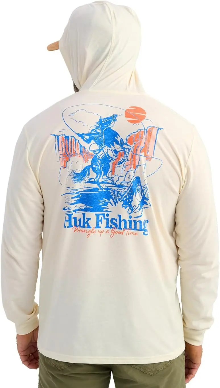 

HUK Men's Hoodie Tee for Men, Lightweight Performance Fishing Hooded Shirt With Upf Sun Protection
