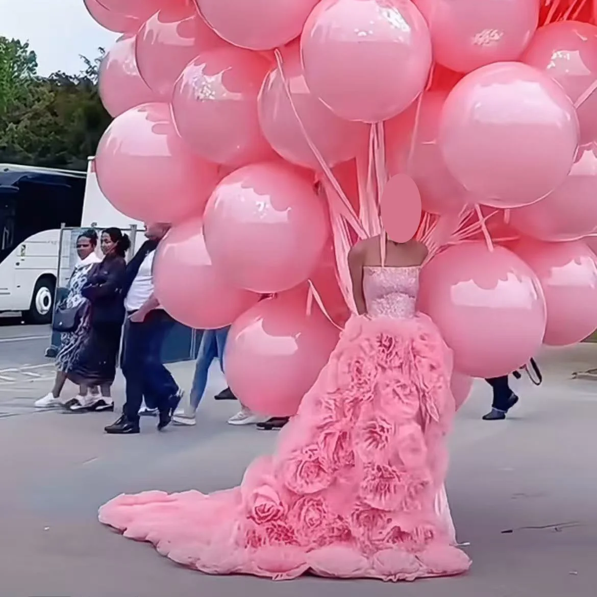 

Luxury Strapless Sleeveless Tiered Floral A-Line Formal Evening Dresses Birthday Party Prom Gowns Customized