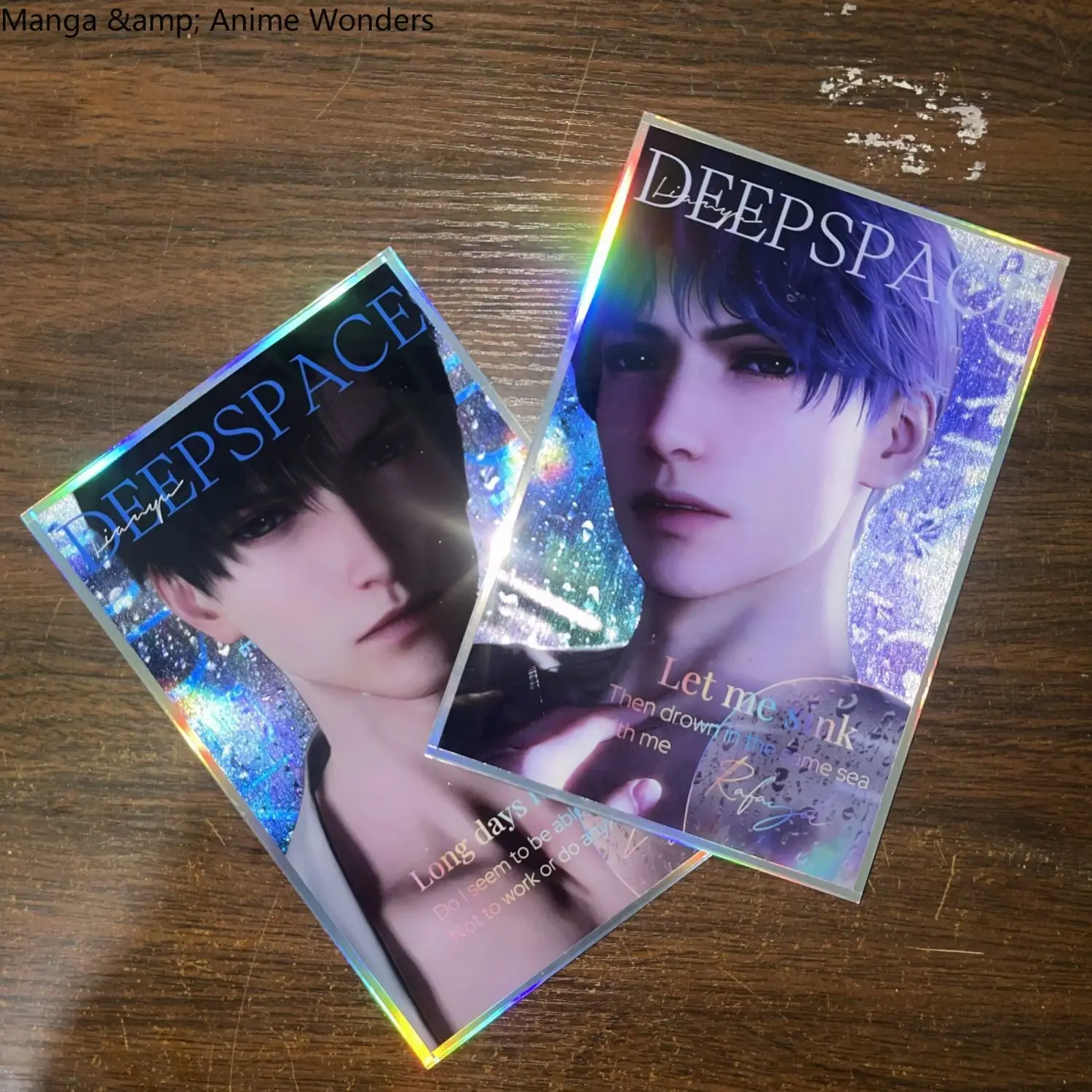 

Game Love and Deepspace Double Flash Acrylic colored paper Cosplay Xavier Zayne Rafayel Sylus Caleb Game Anime Halloween Gift