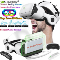 G02EF Virtual Reality VR Glasses IMAX HD 3D Glasses Google Cardboard Box Stereo VR Headset for IOS Android Phone,Support Gamepad