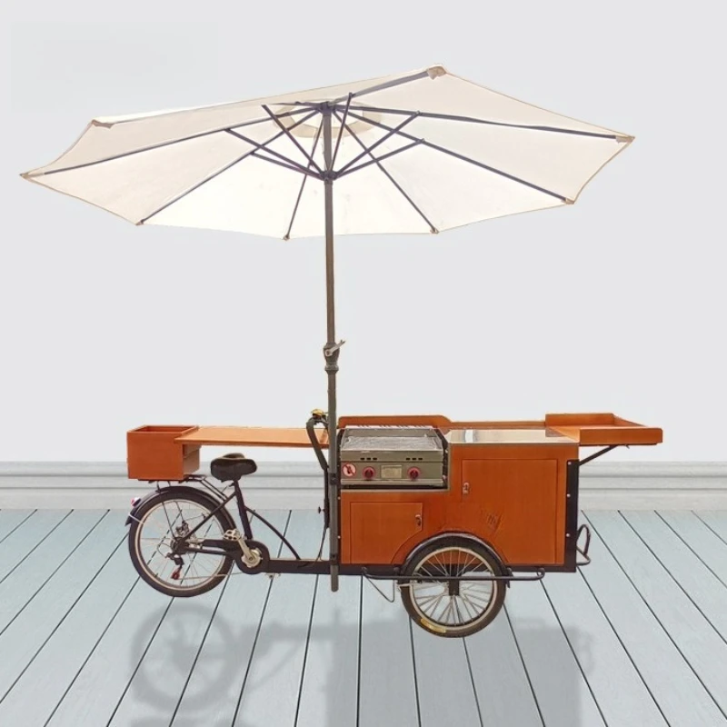 

Iron plate stove dining car night market stall car upside down donkey three wheels