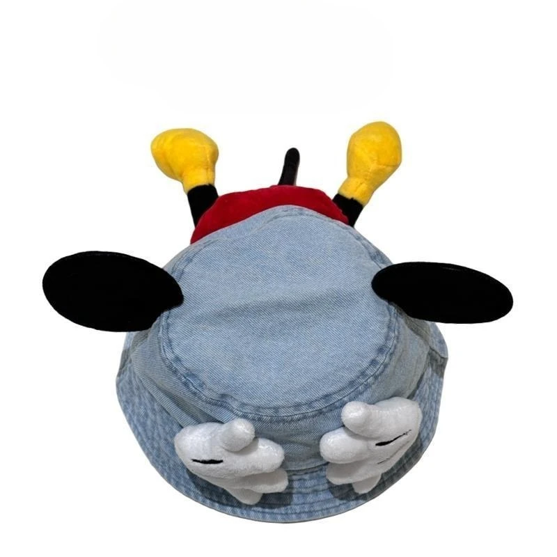 디즈니 미키 마우스 애니메이션 주변기기 만화 귀여운 입체 모양 야외 여행 고가치 큰 챙 버킷 모자