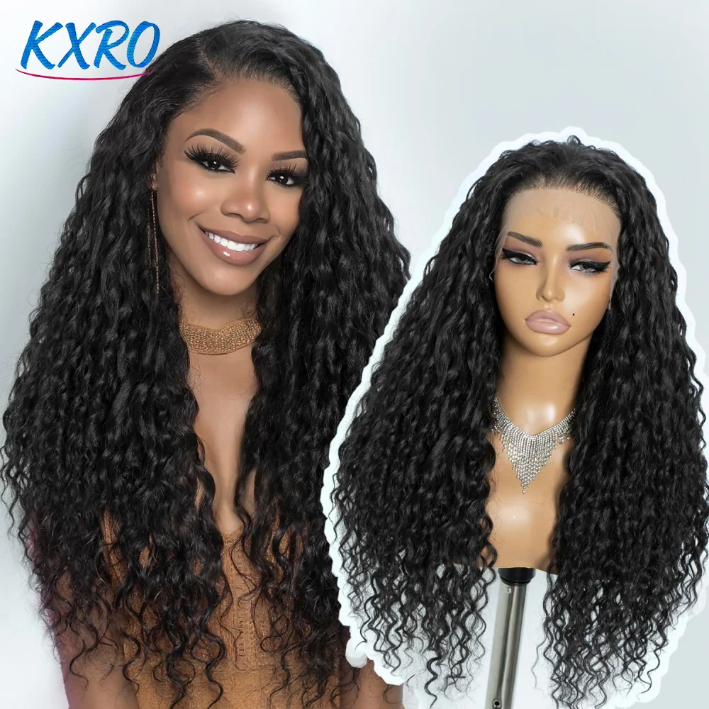 Peluca frontal de encaje 13x6, densidad 250, rizada Jerry, onda de agua, encaje frontal HD transparente, cabello humano virgen vietnamita, en oferta para mujeres, pre-arrancada, negra, para fiestas, trabajo, vida diaria