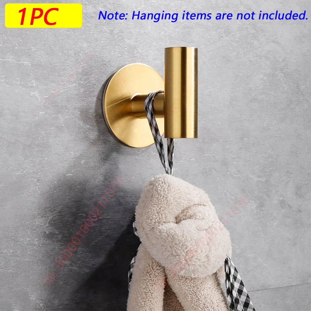 1/2PCS zelfklevende muurhaak roestvrij staal gewaad sticker haken handdoek jas sleutel broek hangers badkamer keuken opslag accessoires - afbeelding 1