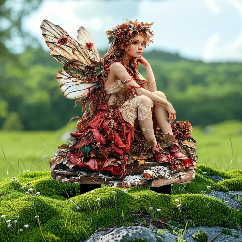Micro Landscapes Acrylic Garden Pile Artificial Cute Fairy Mini Figurine Waterproof Multi Functional Garden Stake Props
