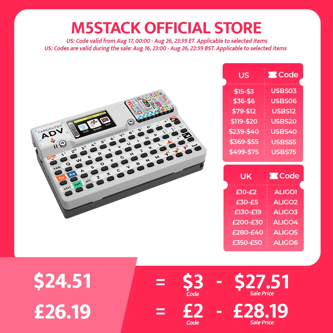 M5Stack Official Cardputer Adv Version (ESP32-S3)