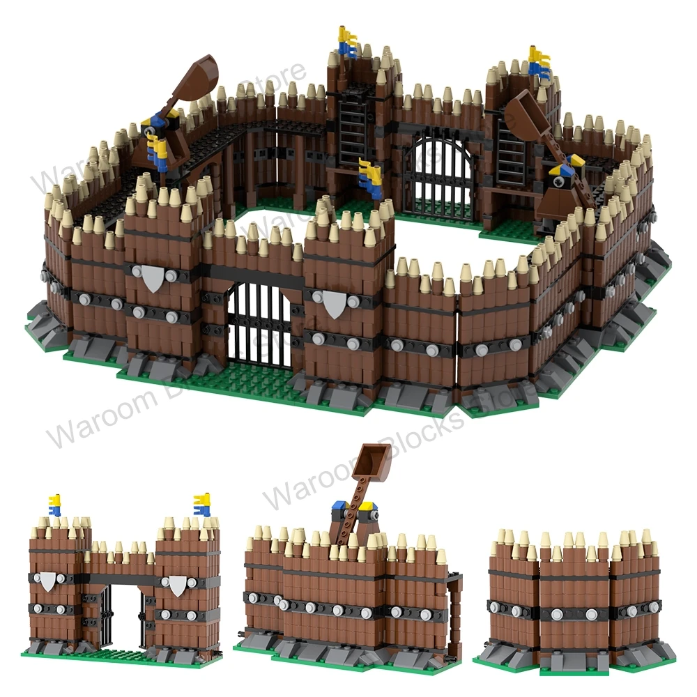 MOC5082 Castle Brick Medieval Military Construction Gate Compatible Figure Building Blocks Friends Gift Toys For Children Adult