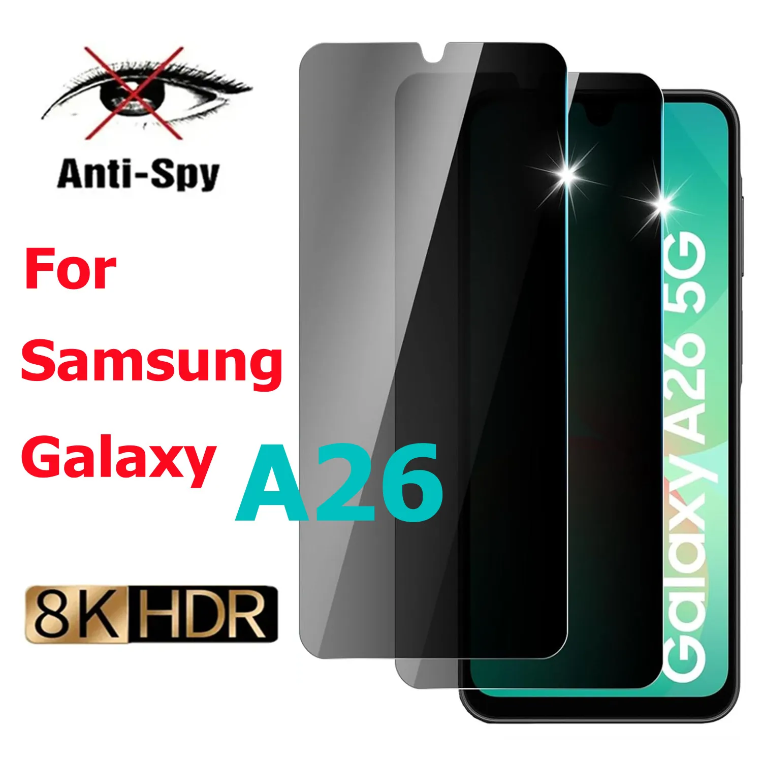 

For Samsung Galaxy A26 4G/5G Privacy membrane Anti Spy Screen Protector Privacy Glass Film