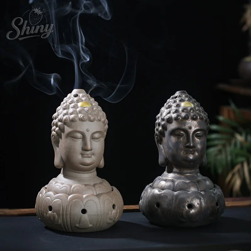 

Chinese Classical Ceramic Lotus Buddha Edge Disc Incense Burner Indoor Offering Ornaments