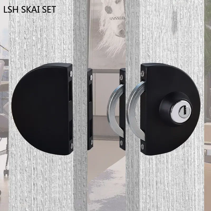 

Belt Framed Glass Door Lock Bathroom Double Bolt Sliding Door Hook Lock Home Balcony Stainless Steel Door Locks Indoor Hardware