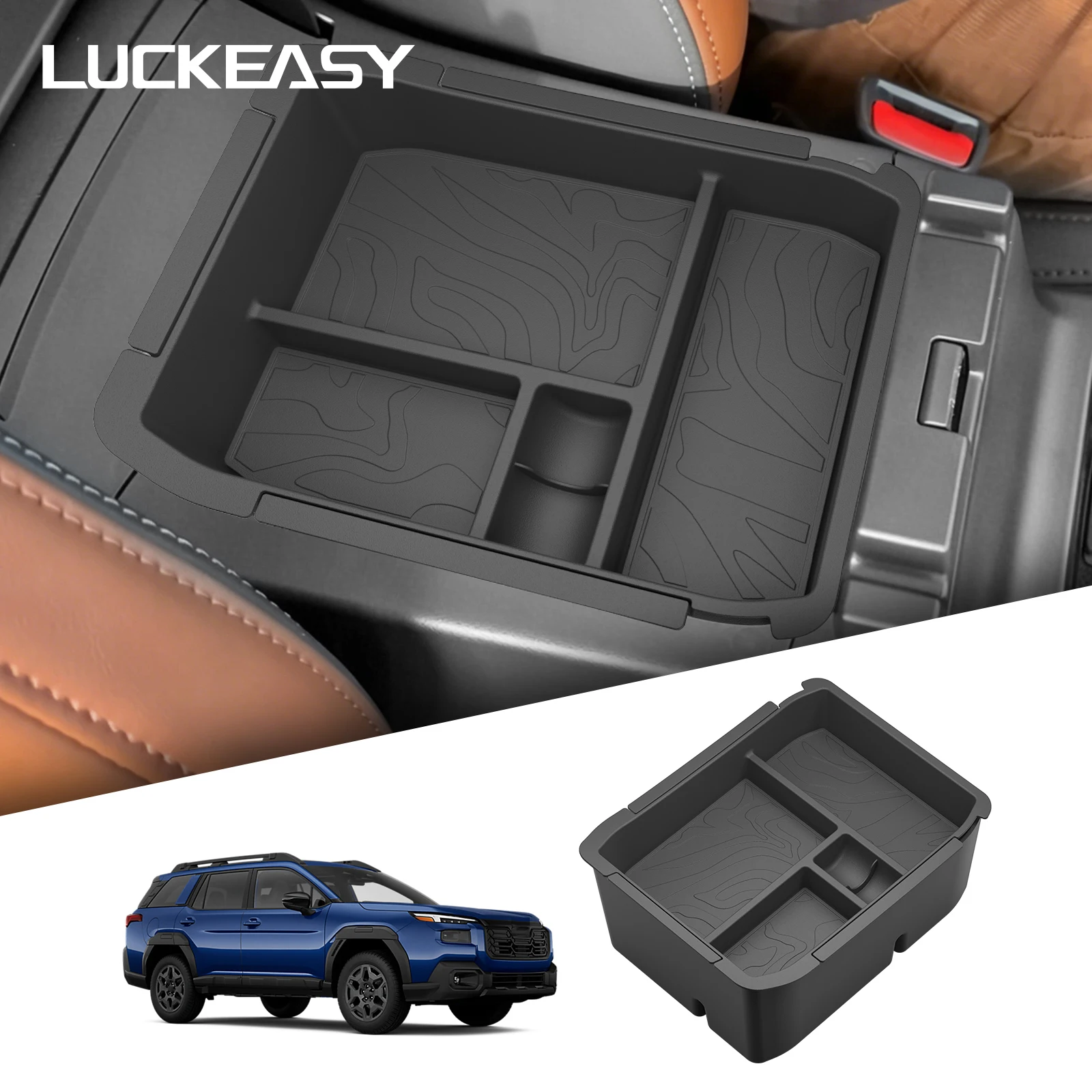 Für Subaru Outback 2026 (nordamerikanische Version) Auto-Aufbewahrungsbox Zubehör Mittelkonsole Armlehne Doppelschichtige Aufbewahrungsbox Ablage