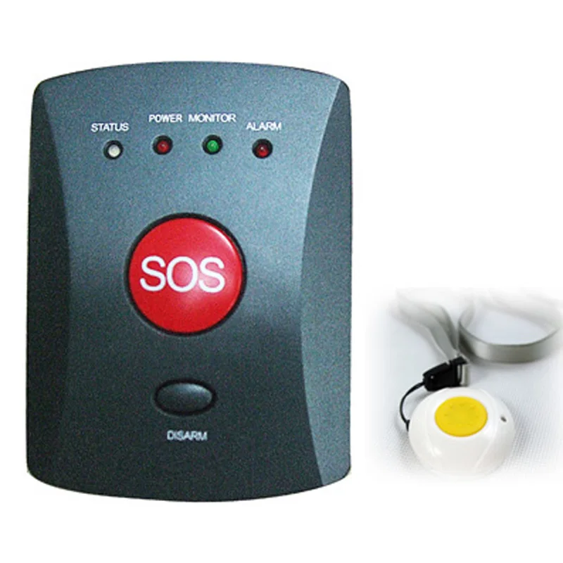 Emergency Calling GSM Panic System for the Senior Elderly People Care with Speaker SOS Button Optional