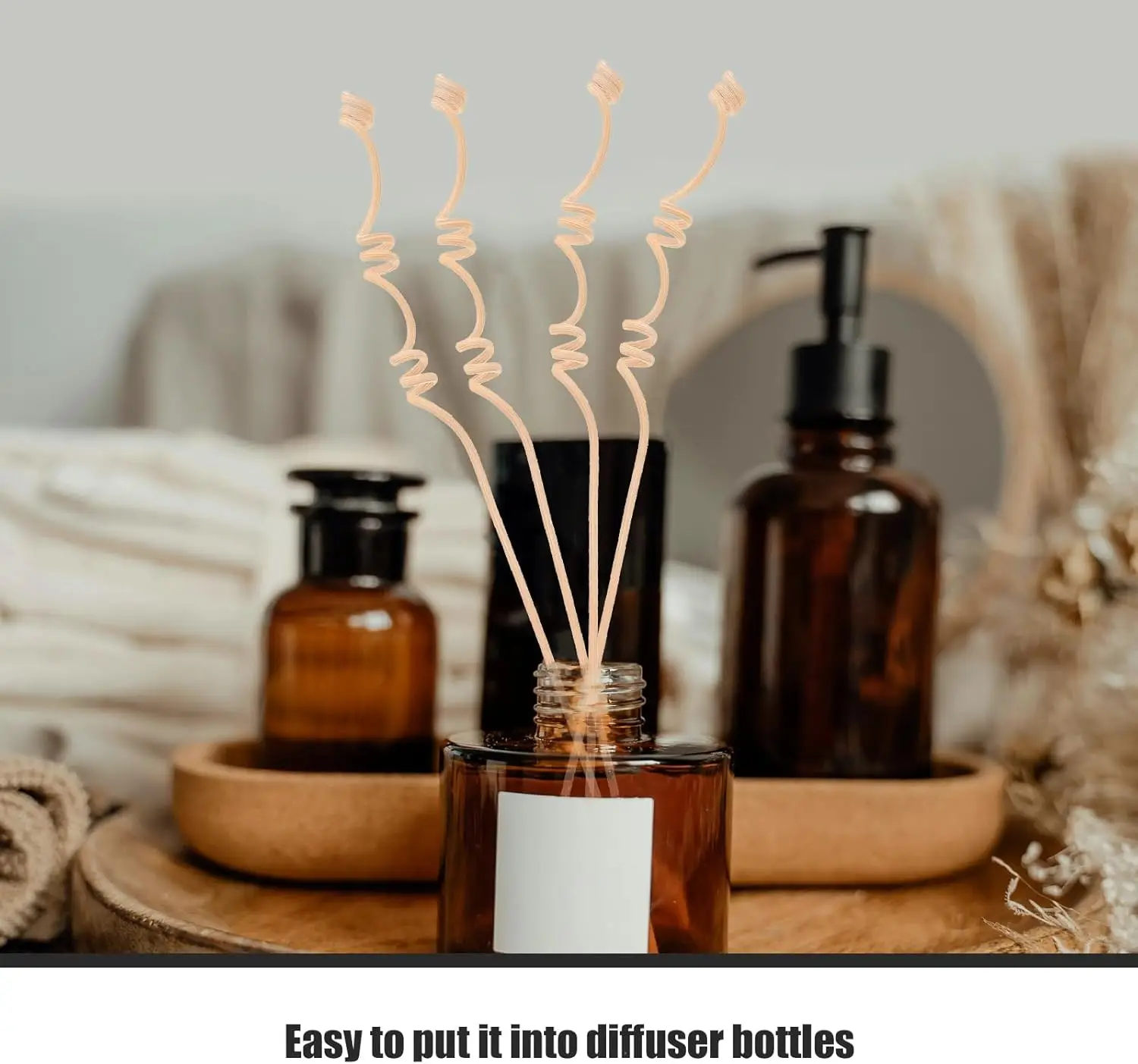 20pcs Essential Oil  Diffuser Oil duffuser Rattan Perfume diffusers  Refill Sticks Essential Oils Fragrance Oil Perfume Spiral R