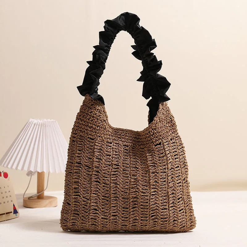 

Japanese Lace Woven Women's Bag New Fashion Handmade Woven Handbag Beach Vacation Beach Bag Shoulder Bag