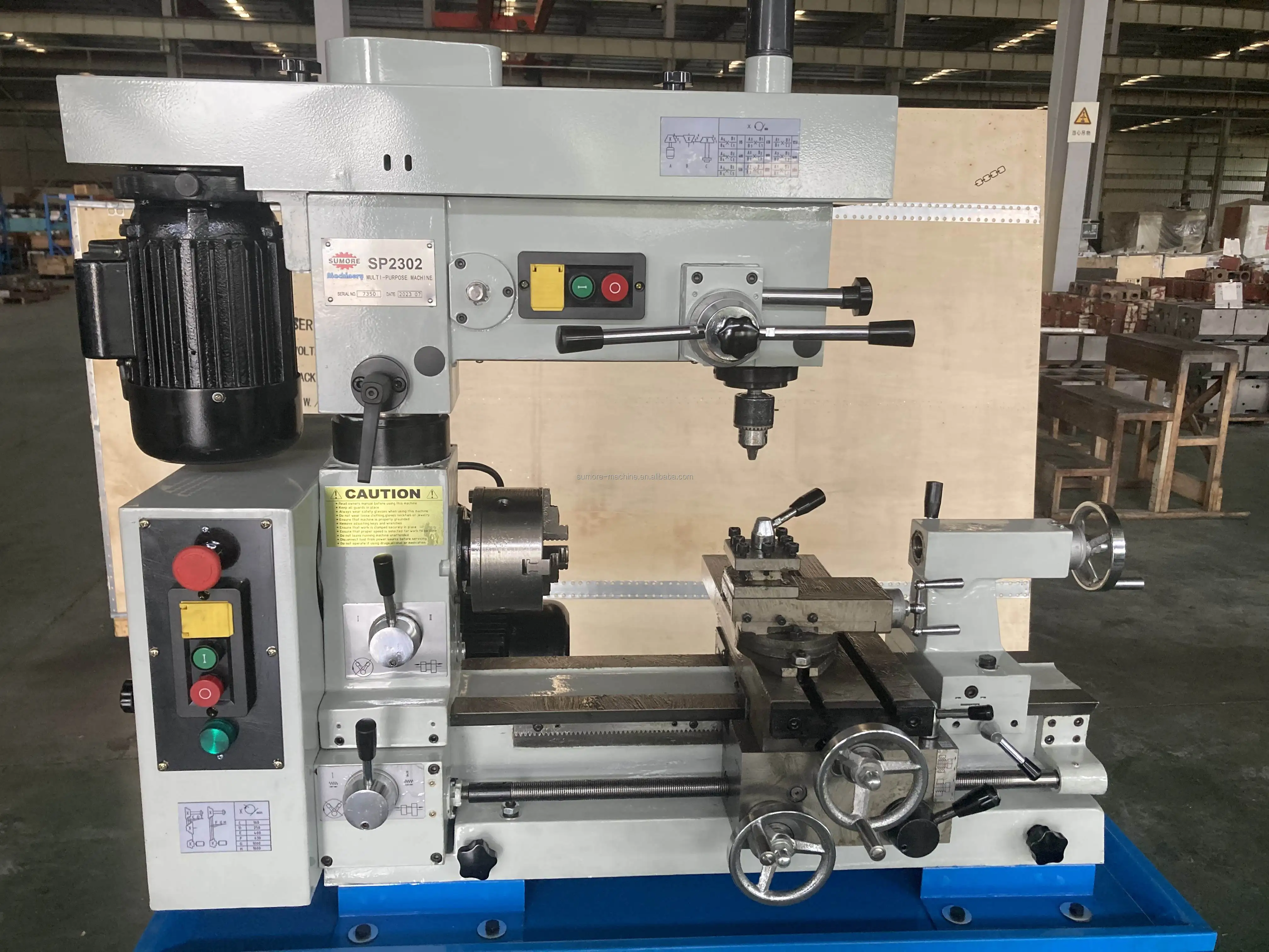 SP2302 Newest 300mm Swing Mill Drill Lathe Milling Machine SP2302 SUMORE