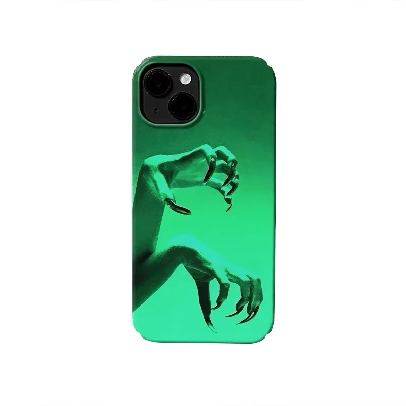 

Green Green Ghost Hand Phone Case for IPHONE 17 Air 16E 15 PROMAX 14 Plus 13 12 MINI 11 PRO 16Plus XR XS MAX Acrylic Phone Cover