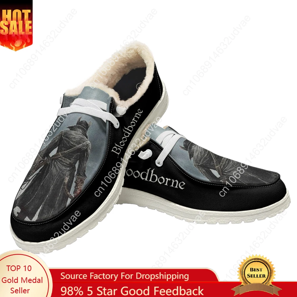 

Bloodborne Plush Casual Shoes Flat Shoe Men Woman Breathable Casual Outdoor Lightweight Footwear Couple Custom Made Shoe