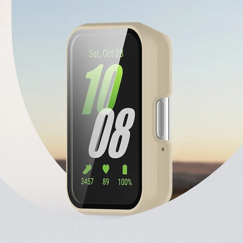 Capa protetora para relógio de pc, capa protetora com vidro temperado, anti-queda, à prova de poeira para samsung galaxy fit 3 SM-R390