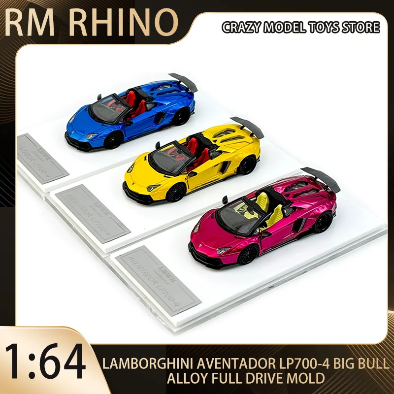 

RM Rhino 1:64 Lamborghini Aventador LP700-4 Big Bull Alloy Die Cast Full-Dry Automobile Model Collection Display Gift Toys