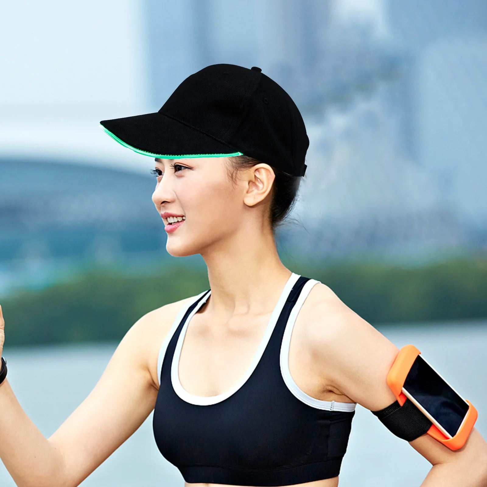 

1Set LED Baseball Hat Rechargeable Running Hat Practical Exquisite Details Hats for Men Night Activity Supplies