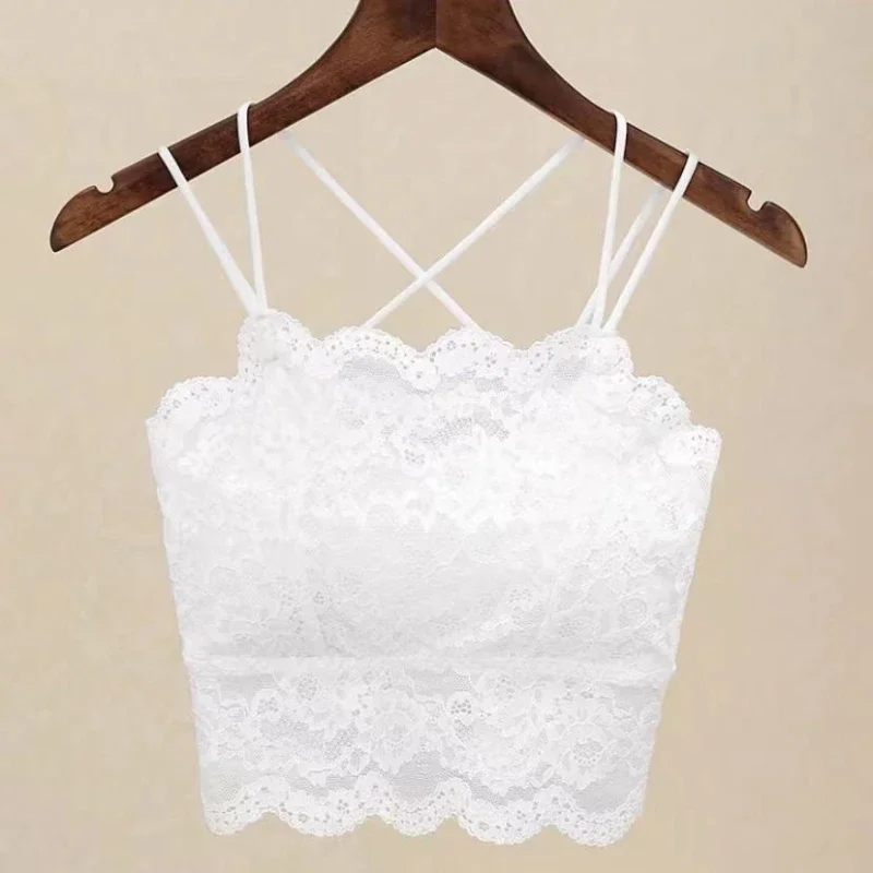 Lace Suspender Back Strap Strap Tie Gathered Underwear Girl Wrapping Breasts Inside