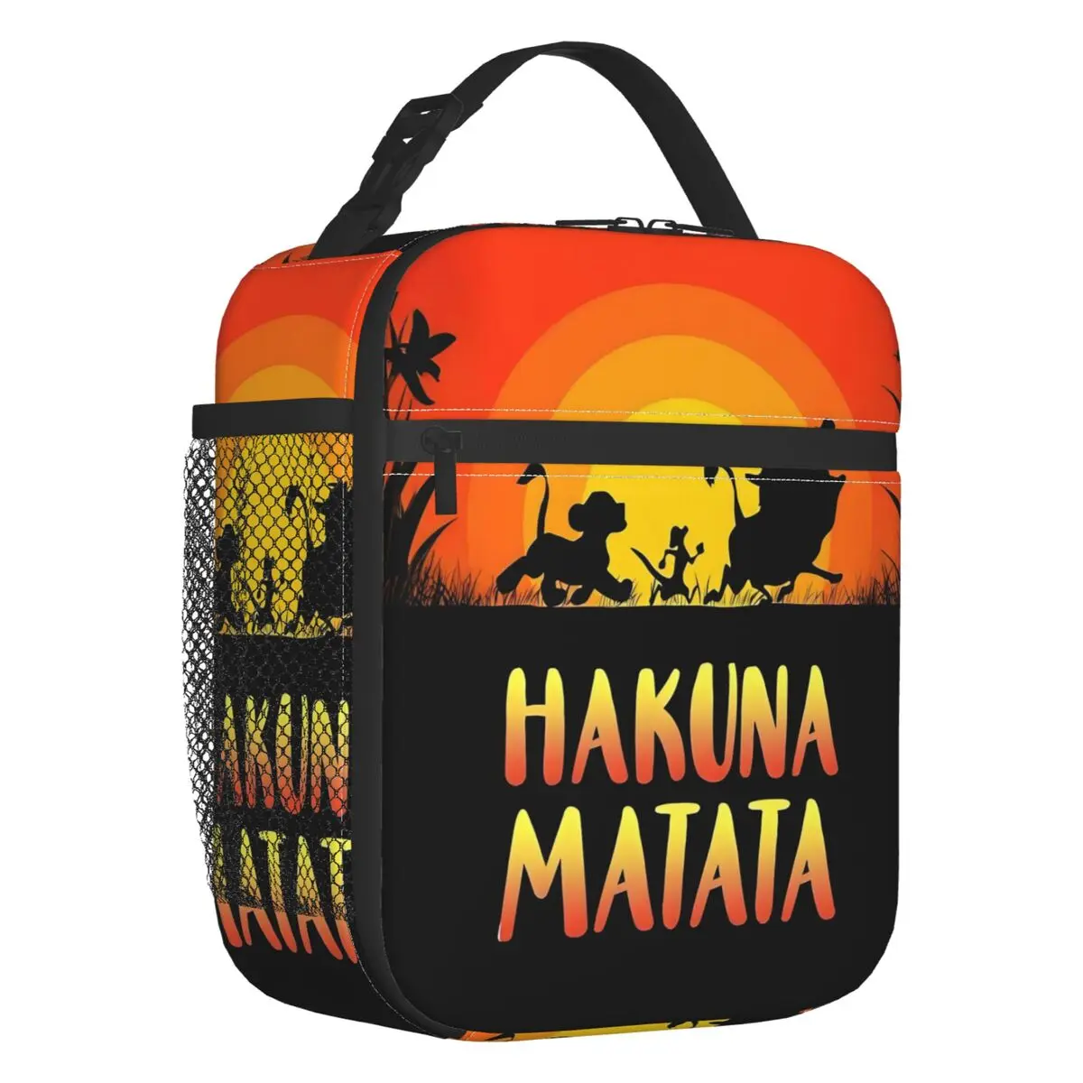 

Custom Anime The Lion King Insulated Lunch Tote Bag for Women Kawaii Cartoon Portable Cooler Thermal Food Lunch Box School