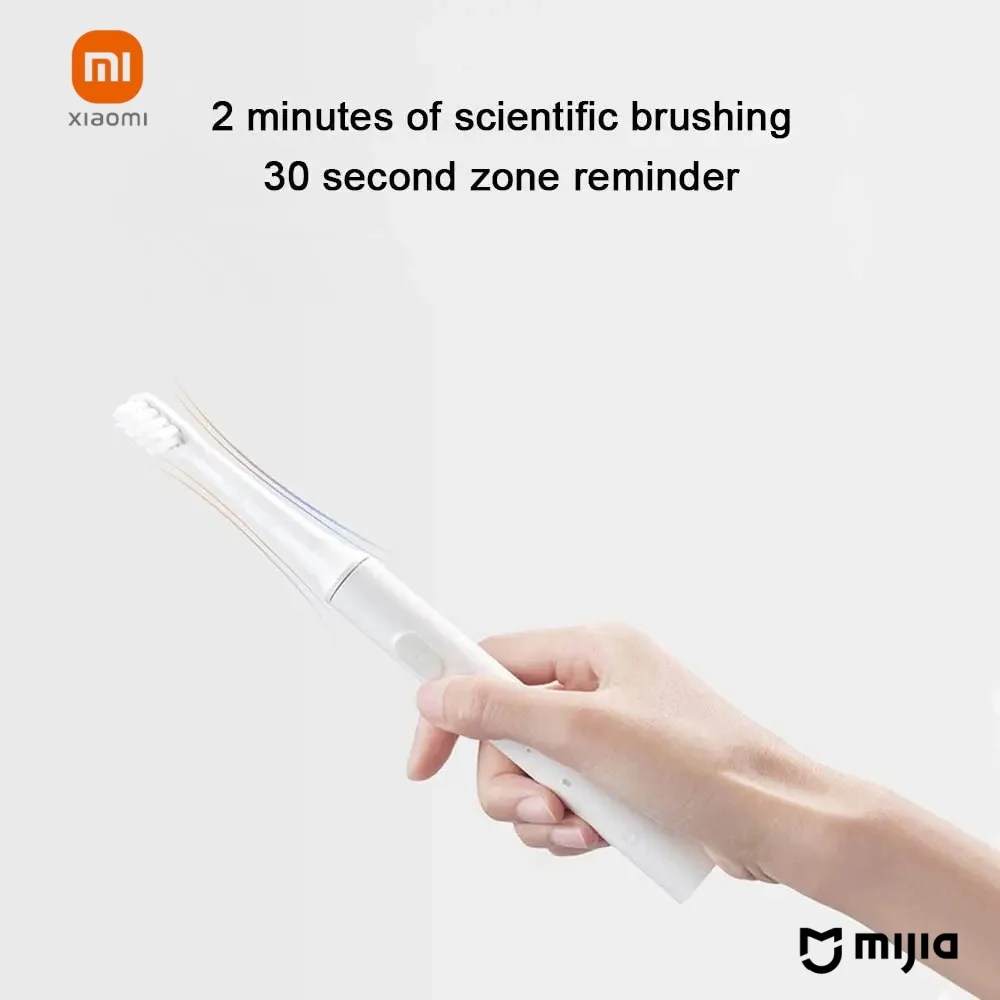 XIAOMI Mijia T100 Sonic Electric Toothbrush Mi Smart Waterproof Tooth Head Brush IPX7 Rechargeable USB for Teeth Brush Whitening