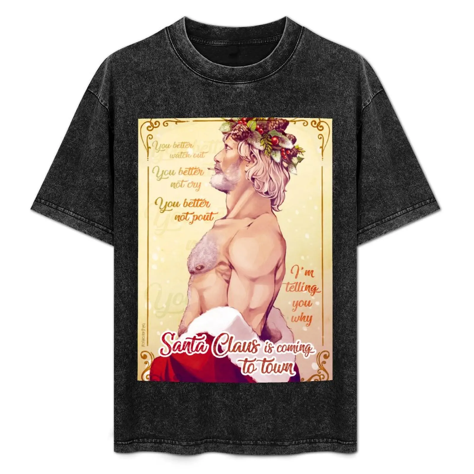 

Santa Claus is coming to Town T-Shirt Plus Size Comfort Fit Tee