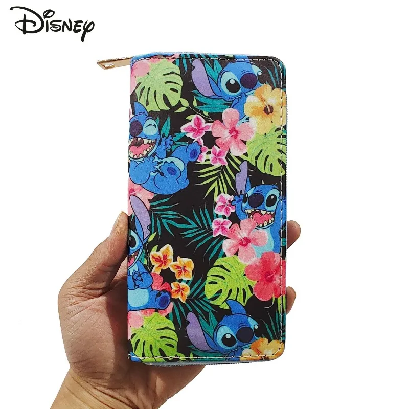 Stitch 2025 New Women's Long Wallet Fashionable and High-quality PU Women's Multi Card Storage Cartoon Versatile Zero Wallet