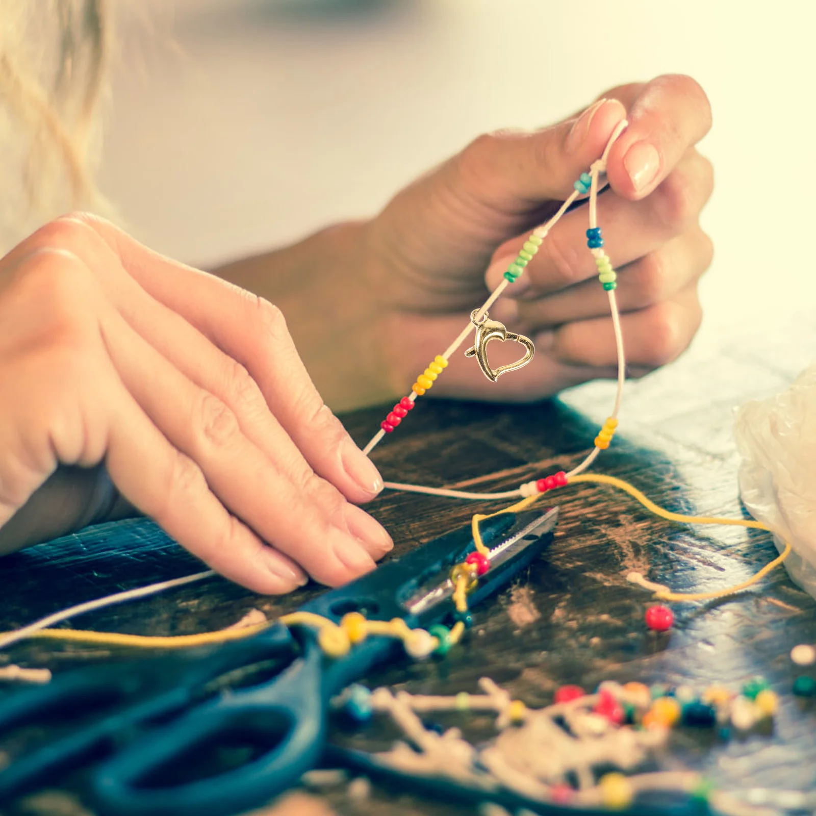 

10Pcs Heart Lobster Clasp Jewelry Findings Metal DIY Connector for Necklace Bracelet Keychain Craft Supplies Lobster Clasp