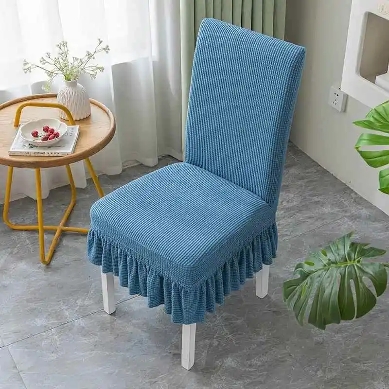 1Pc Elastic Dining Chair Cover Full Wrap Hotel Restaurant Chair Slipcover Home Use Embroidered Universal Model Chair Cover