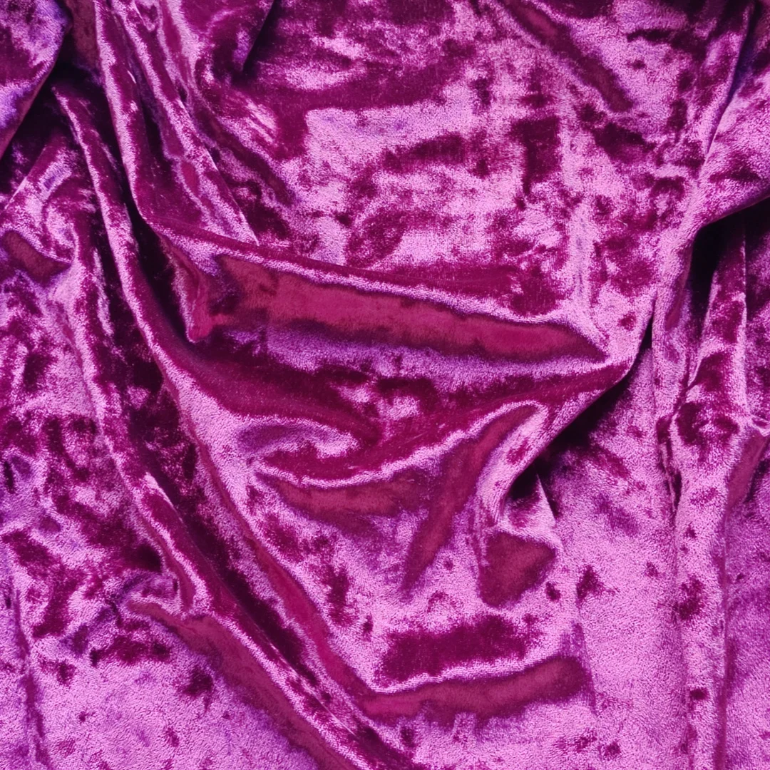 

High Quality Purple Bright Ice Flower Velvet Fabric for Sewing Fashionable Dress Pants Stage Makeup Fabric 108inch