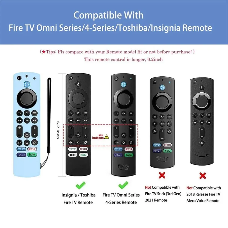 Silicone Remote case For 2023 Fire TV Stick 4K Max 2nd For Fire TV 4-Series Remote Toshiba/Insignia Shockproof Remote Cover