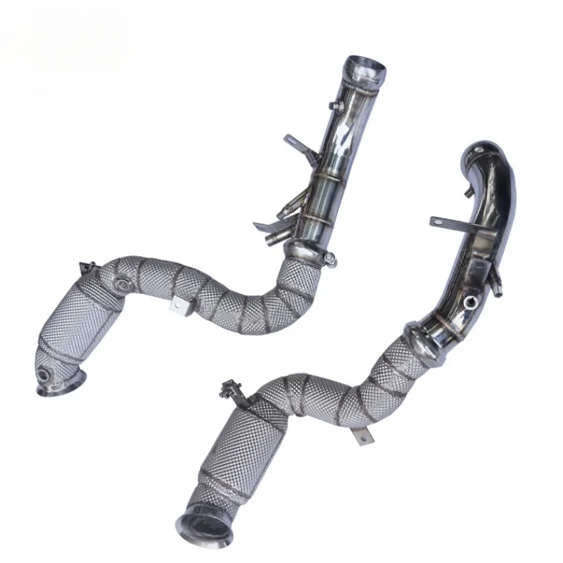 High quality 304SS Flow Performance Downpipe for Mercedes Benz E63S AMG Bypass Exhaust Pipe Automobile Accessories