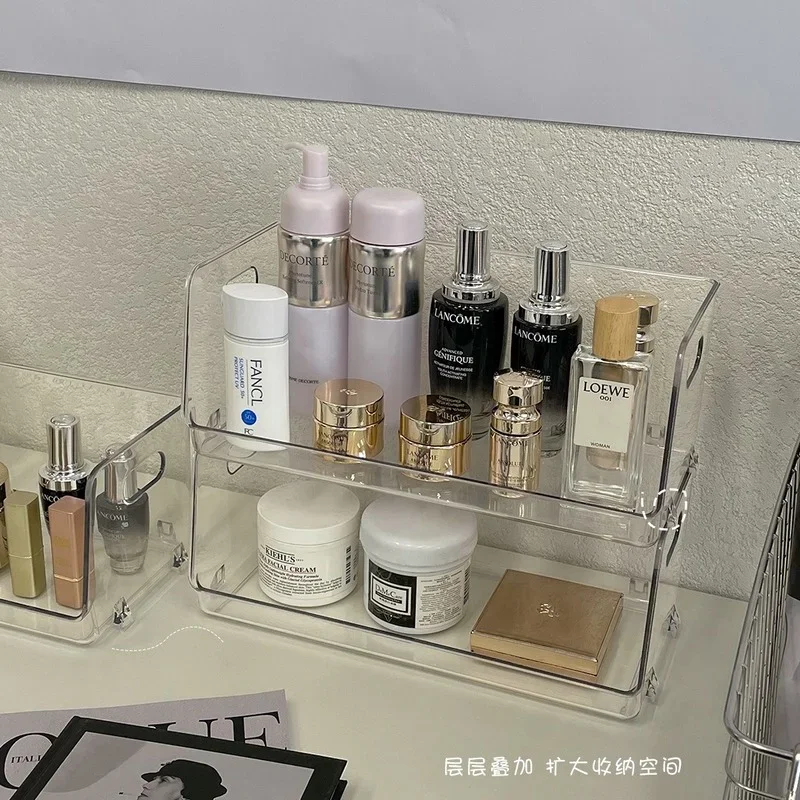 

Desktop Organizer, Desktop Storage Box, Transparent Superimposed Box, Acrylic Skin Care Box, Desktop Rack, Home Organization