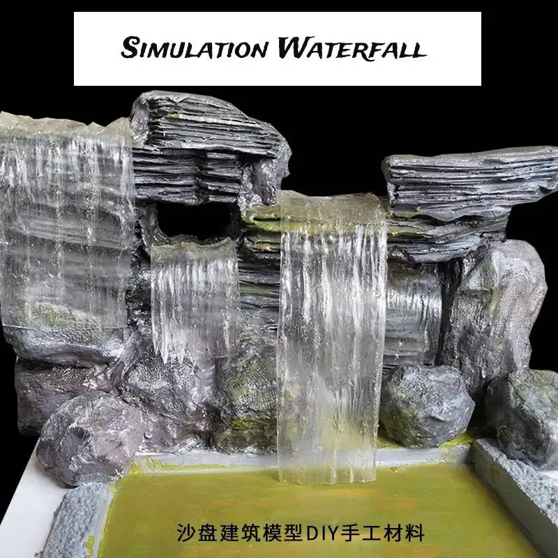 

Model Waterfall Water Feature Paste Transparent Simulation Water Stream Flow Field Scenery Water Fake Water DIY Model Making