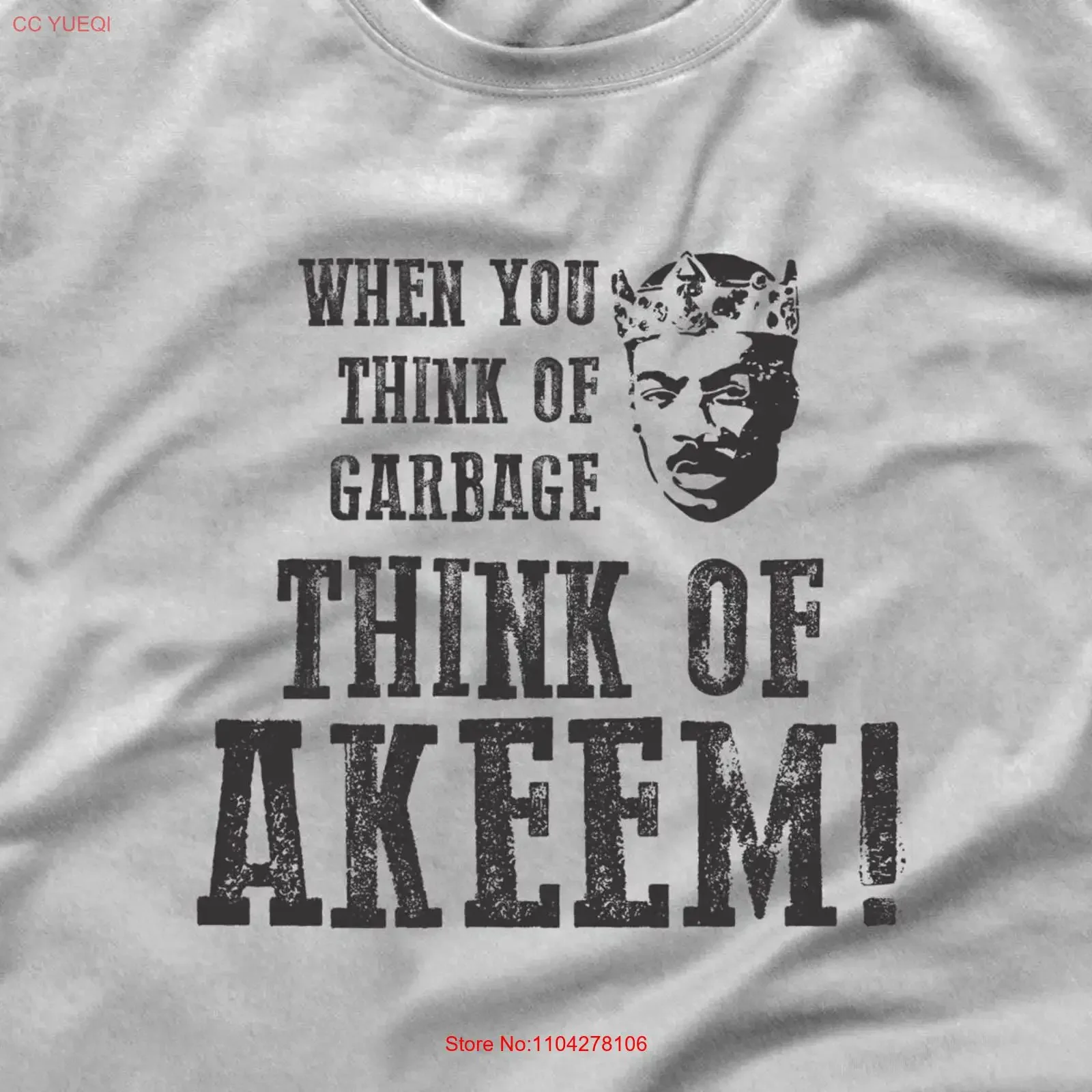 Camiseta vintage lavada de los años 80 y 90 con diseño de la película de comedia de Randy Watson 'Coming to America', 'When You Think Of Garbage Akeem', regalo divertido, tallas XS a 6X